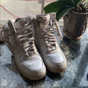White high top Air Force Ones